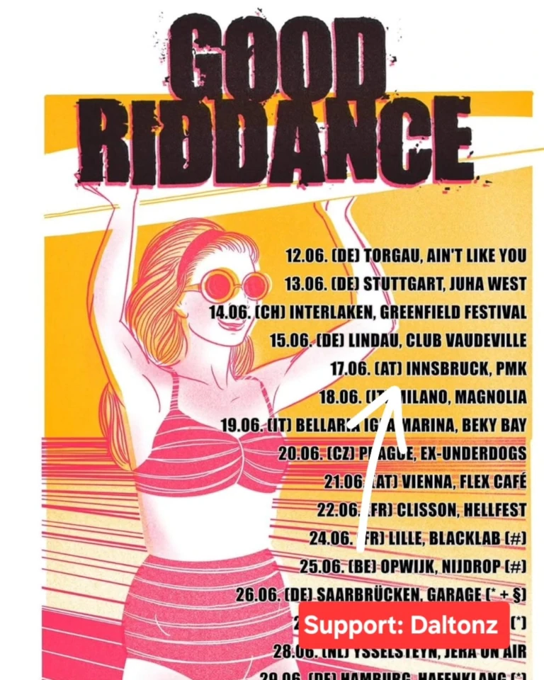 Daltonz support Good Riddance at P.m.k in Innsbruck